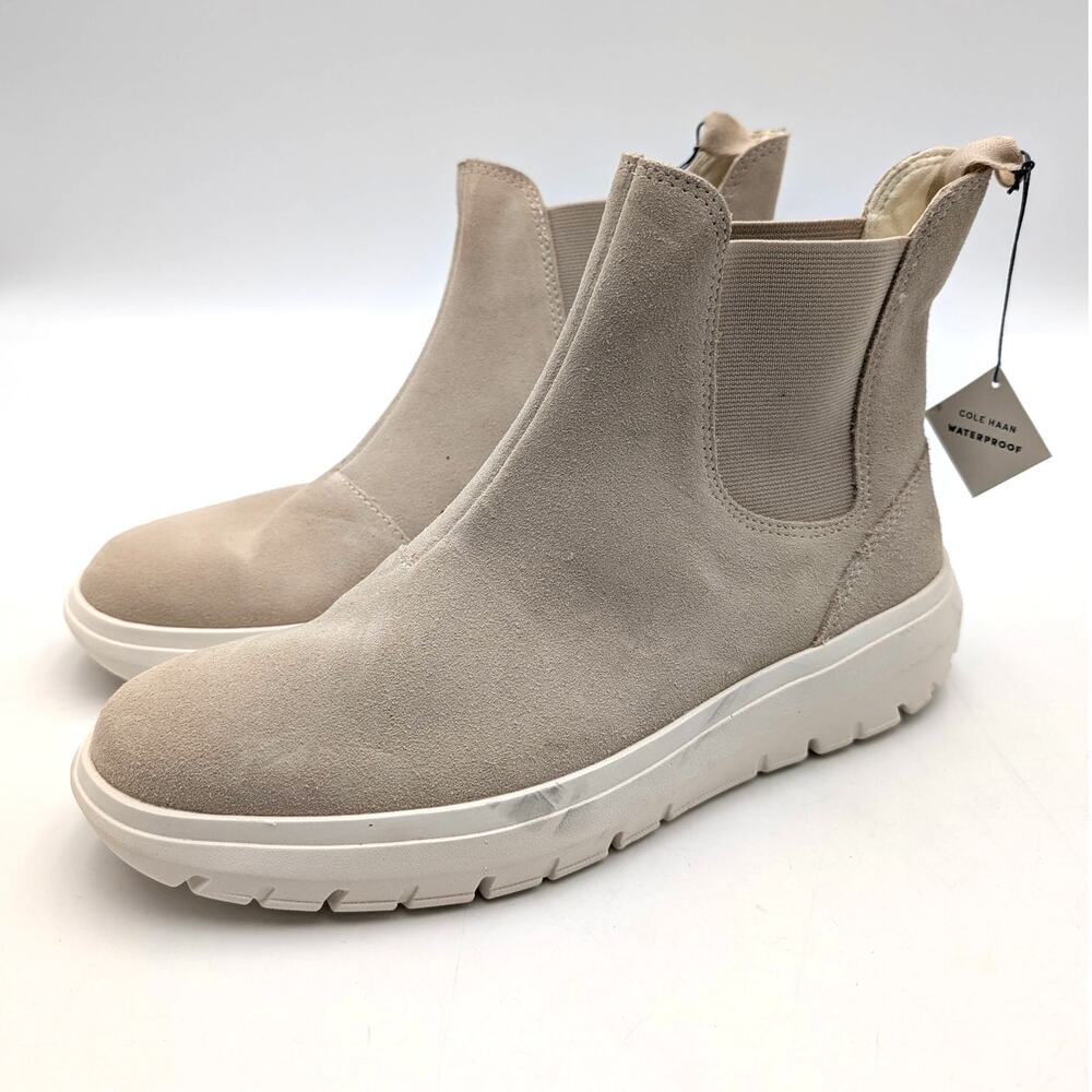 Cole Haan Grand Raelyn Waterproof Boots Women's Light Sesame Size US8B EU38.5